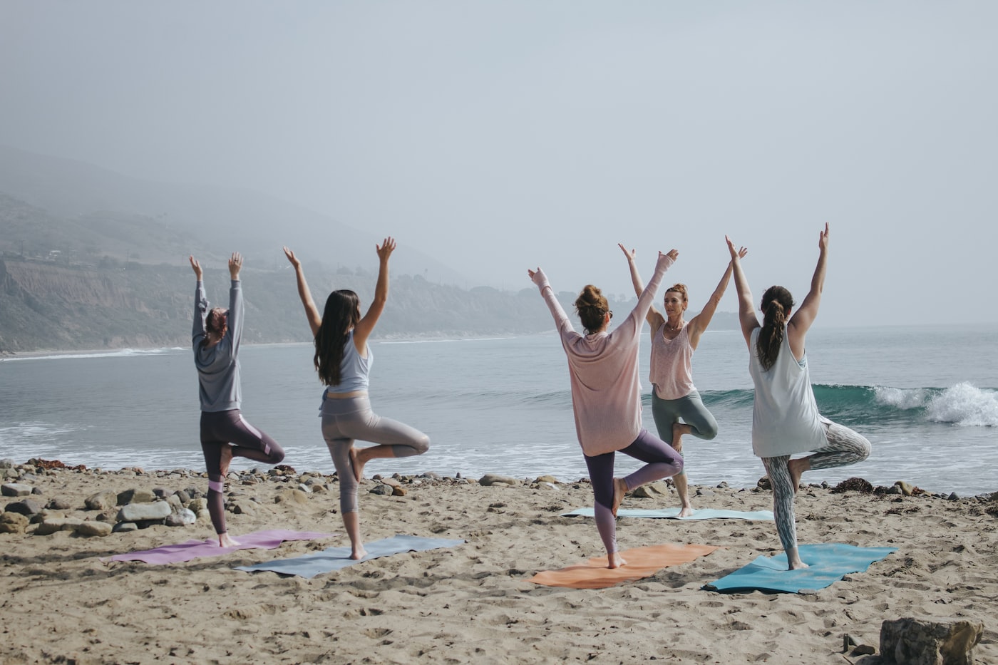 Person doing yoga in a calm studio