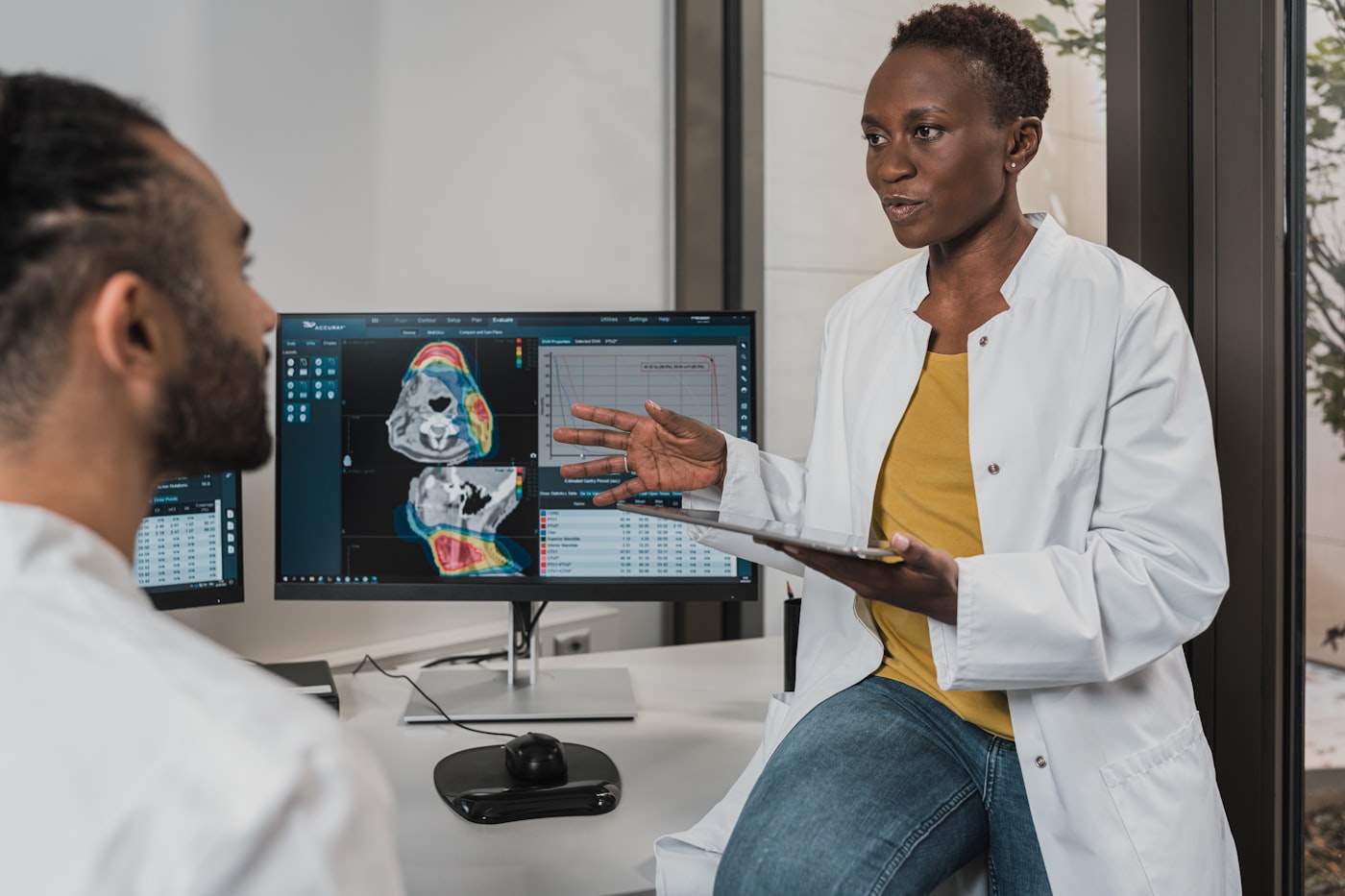 Physician reviewing patient records