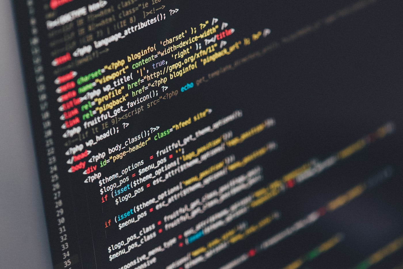 Code displayed on a developer’s screen