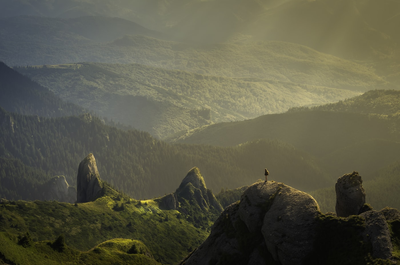 Scenic mountain destination viewpoint